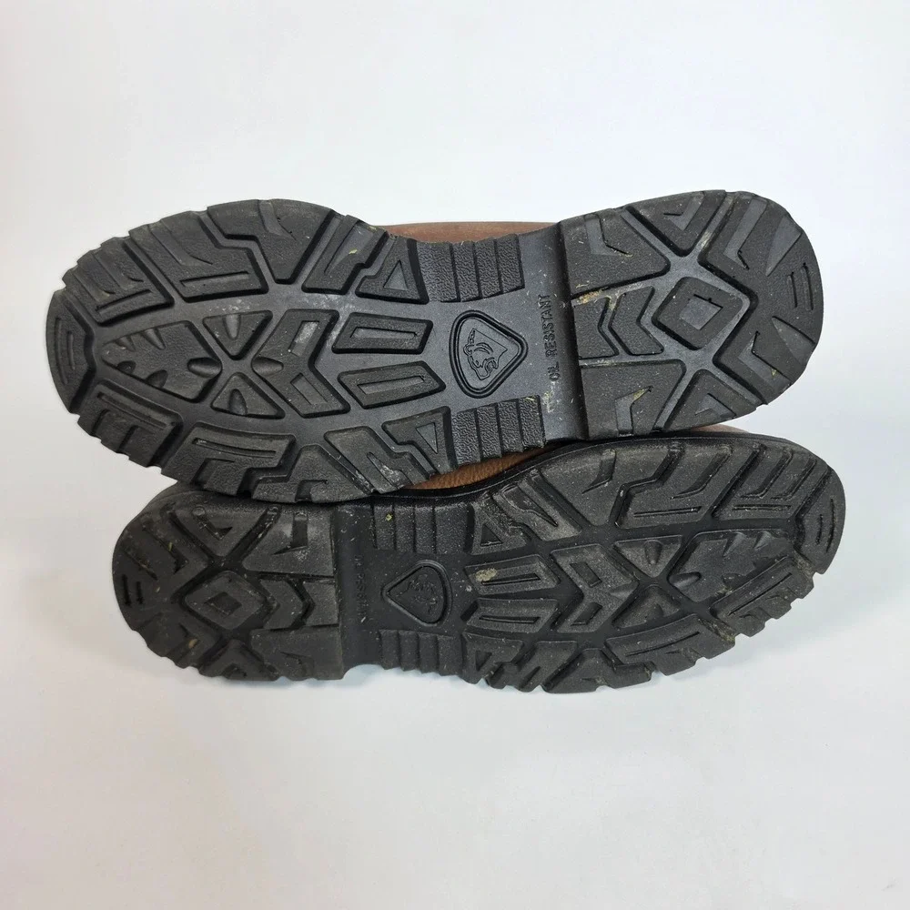 Herman Survivors Bison Mens 9 Brown Waterproof Steel Toe Pull On Work Boots